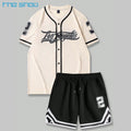 Custom Vintage  Mesh Oversized Boxy T-shirt Streetwear Men Letter Printed Short Sleeve Football Jersey T-Shirt and Shorts Set
