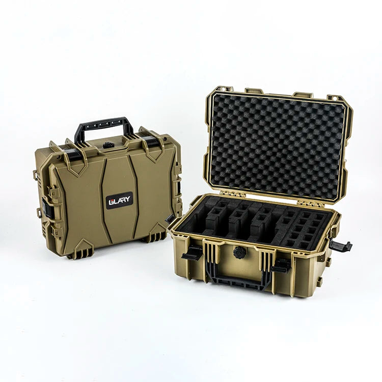 GLARY Hunting Hard Plastic Gun case Waterproof Universal Hand Gun case Box With Customized Foam Wholesale Gun Carry case Box