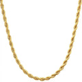 Simple Hip Hop Link Chain Necklace Stainless Steel PVD Gold Plated 2MM 3MM Wide Twisted Chain Choker 50CM 60CM Length for Gift
