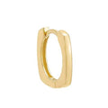 LOZRUNVE Dainty Square Huggie Hoop Earring Fashion Simple Solid Silver 925 Ear Ring