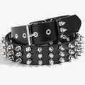 Fashion Western Cowgirl Rock Studded Spike Belts Pin Buckle PU Leather Belt Punk Gothic Studded Rivet Jean Belt for Boys Girls