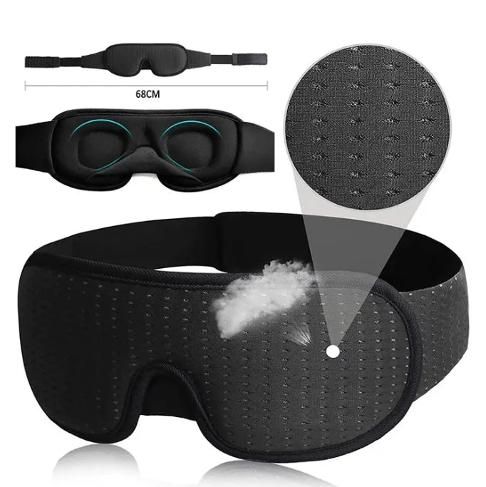Side Sleeper Sleep Mask 100% Light Blocking 3D Sleeping Eye Mask Soft Breathable Eye Cover