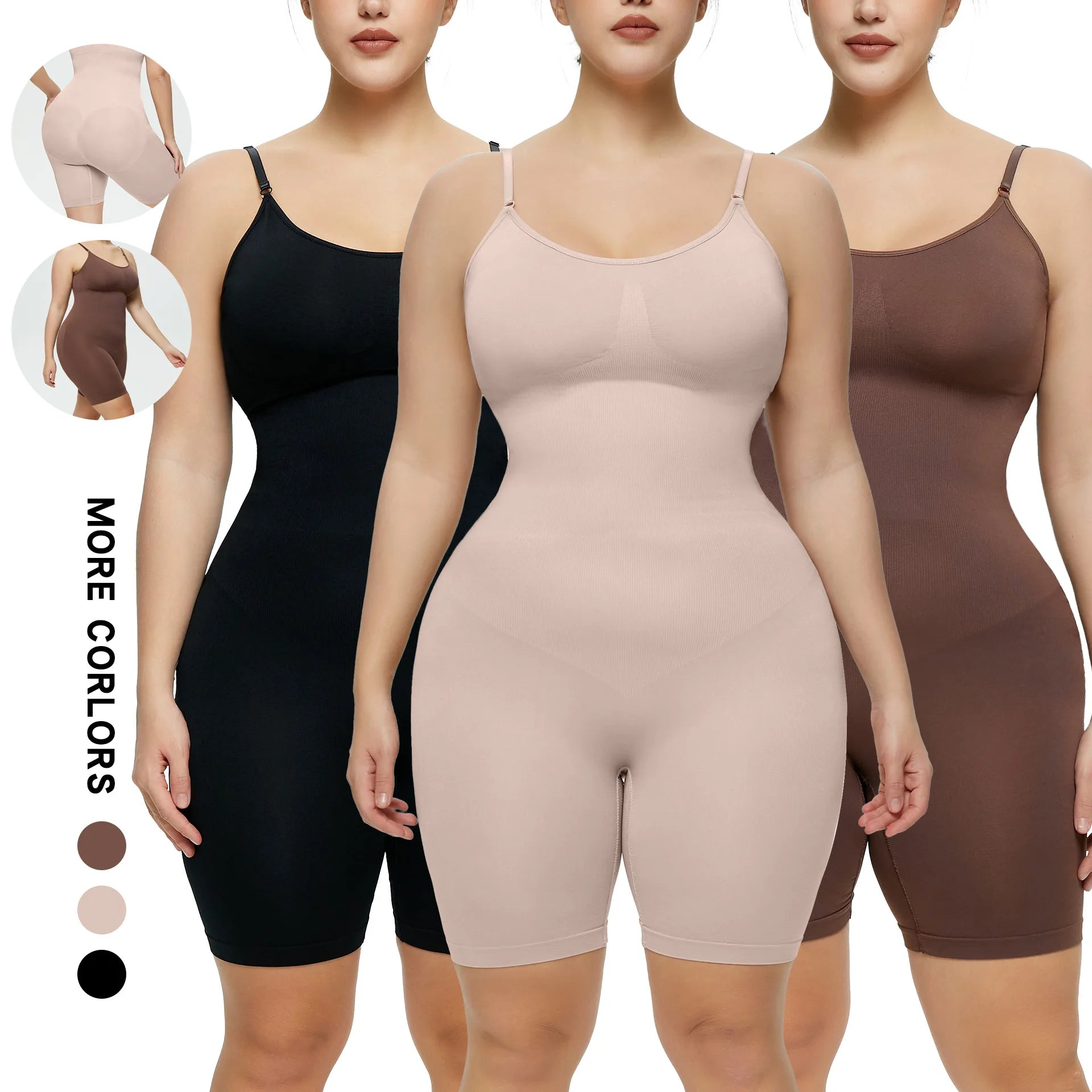 Fajas Colombianas Shapewear High Waist Butt Lifter Tummy Control Shapewear Bodysuit Seamless FullBody Shaper Shapewear for Women
