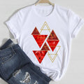 Custom Logo New Geometric Pattern Women's T-shirt Summer Fashion Casual Top Harajuku Style Graphic Tshirts Oversized T Shirt