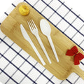 BPI OK Compost DIN Certified Compostable CPLA Classic Disposable Camping Cutlery Set with Fruit Forks Knives Spoons