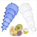 Food Grade Big Size 90g 6pcs/set Silicone Stretch Lids Silicone Stretch Cover Silicon Cup Cover