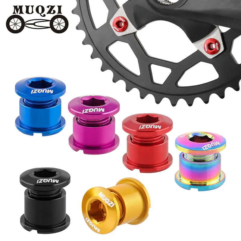 MUQZI MTB Bicycle Chain Wheel Screws Cycling Chain Ring Wheel Bolt 7075 Aluminum Alloy Road Bike Disc Screws for Crankset Parts