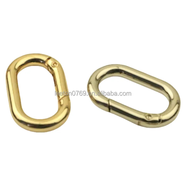 Stock Supply 20mm 0.75 Inch 5 Colors Zinc Alloy Oval Bag Carabiner Keychain