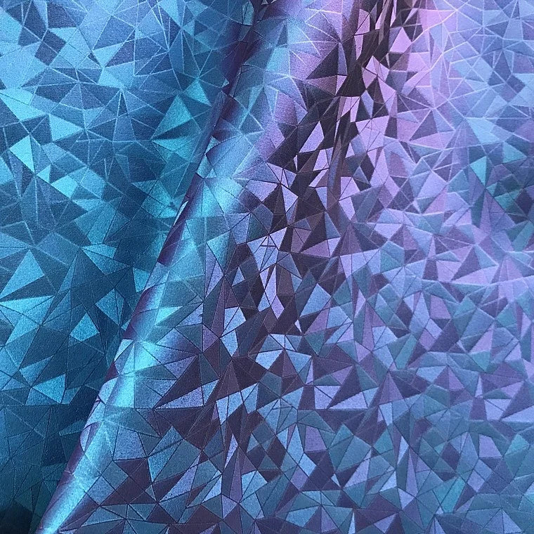 Eco Leather Sublimation Metallic PU Fabric Printed Holographic Waterproof Abrasion-Resistant Furniture Decorative Chair Garment