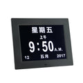 Pros 8 Inch Memory Loss Alzheimers Dementia Patients Large Non-Abbreviated Day Week Month Day Clock Calendar in Dutch