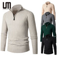 Liu Ming Dropshipping Products Autumn Winter Men Casual Knitted Half Zip Stand Collar Pullovers Long Sleeved Sweaters