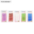NAGARAKU Color Easy Fanning Volume Eyelash Extension Auto Fans Eyelashes Brown Purple Blue Mix 9-15mm 16 Lines Mega Volume