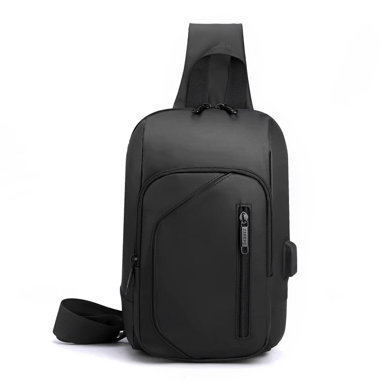 Marksman Fashion Front Lightweight Casual Durable USB Chest Bag for Men