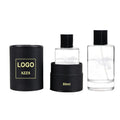 Devli DL-0219 Luxury 50ml Square Cylinder Glass Perfume Bottle Matte Black White for Women Empty Screen Printing Wooden Stopper
