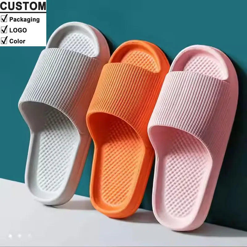 Wholesale 2024 Summer Custom Open Toe Couple Sandals Anti Slip Comfortable Soft Cloud EVA Platform Cushioning for Men Winter
