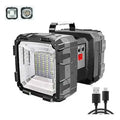 10000lm Double Head Searchlight ABS Body 18650 Battery Rechargeable Usb P100 LED Work Spotlight Floodling Torch Flashlights