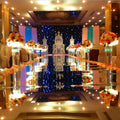 Reflective Floor Event Aisle Runner Rug Factory Exhibition Prop Luminous Golden Stage Decoration Wedding Mirror Carpet MegaBDM