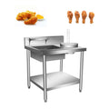 Industrial Wrapping Powder Fried Chicken Preparation Wrapping Powder Table KFC Breading Table Machine