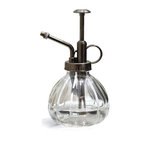 retro glass plant flowers spray bottle