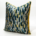 Christmas Decorative Luxury Style Gold Green Pattern Pillow Case Modern Jacquard Cushion Cover for Living Room