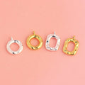 New Design 925 Sterling Silver Gold Plated Big Hollow Corrugated Uneven Round Square Pendant for Necklace Jewelry Making