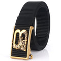 Wholesale Custom Logo Canvas Fabric Belts Automatic Metal for Buckle Thickened Sports for Casual Hunting Hiking Nylon Sports