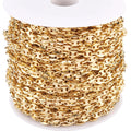 Wholesale 18K Gold Plate Handmade Jewelry Accessories Pig Nose Link Chain Coffee Bean Chain Spool Roll for DIY From China