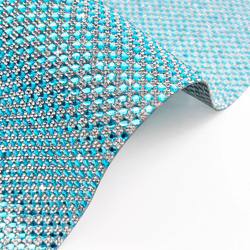 40*24cm Glitter DIY Diamond Rhinestone Sheet Self-Adhesive Glass Rhinestone Sticker for Garments Shoes