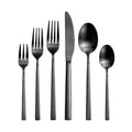 Matte Black Satin Mirror Polish Stainless Steel Classic Flatware Set for Wedding and Home Use Spoon and Fork Included