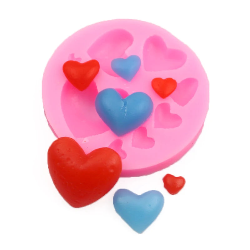 XGY-222 Fondant Silicone Mold Kinds Heart DIY Handmade Baking Tools for Mermaid Cake Decoration Silicone Reborn Doll Mold Custom