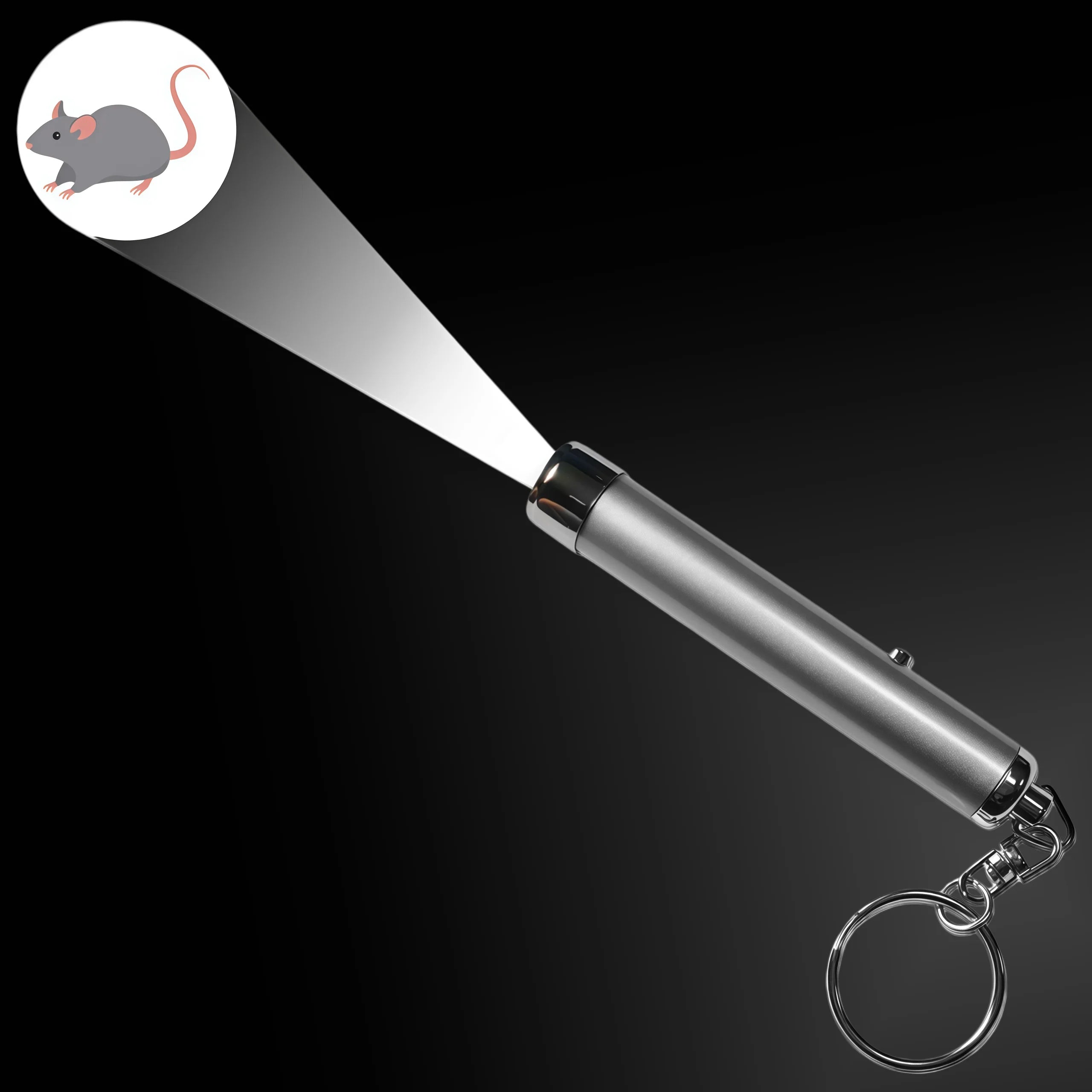 Mini Portable LED Flashlight Metal Keychain Printed Cartoon Logo for Education Camping Parties Advertising Promotional Gifts