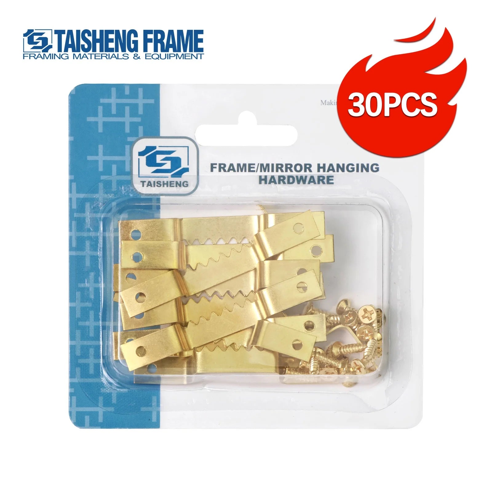 30PCS TS-K078 Sawtooth Hanger Kit PicturePhotoOil Painting Hanger Hook D-ring Hanger Photo Frame Accessories