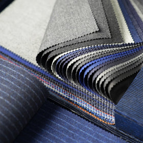 100% -Wool Spot Goods Worsted Merino Luxury Wool/Polyester Italian Suiting Fabric Suiting Fabric Men Suits