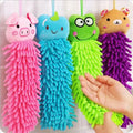 Wholesale Woven Soft Chenille Cartoon Cute Quick Dry Absorbent Eco-Friendly Hangable Cleaning Dish Towel Customized for Home