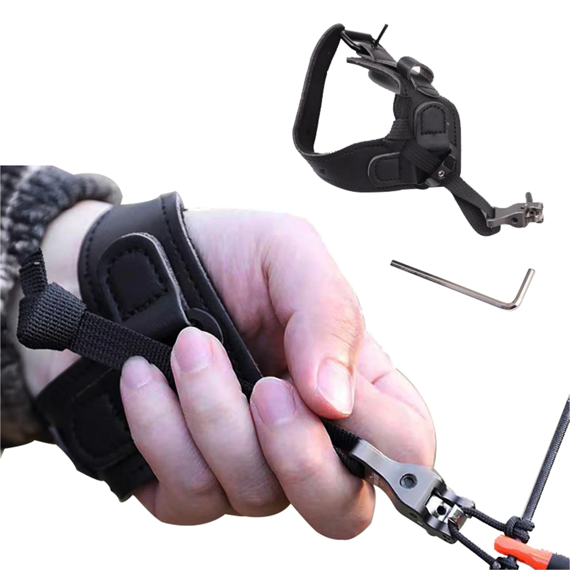 Archery Caliper Wrist Release Aid Compound Bow Strap Shooting Pro Arrow Trigger Wristband Archery Bow Accessory