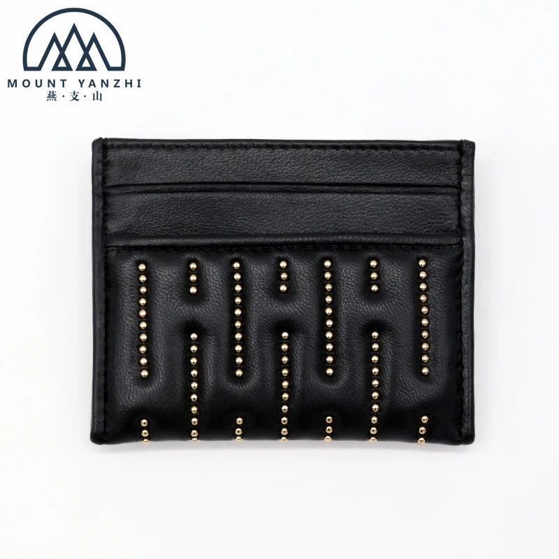 Custom RFID Blocking Soft Sheepskin Leather Credit Card Holder Luxury Designer Cardholder Gift Card Sleeve