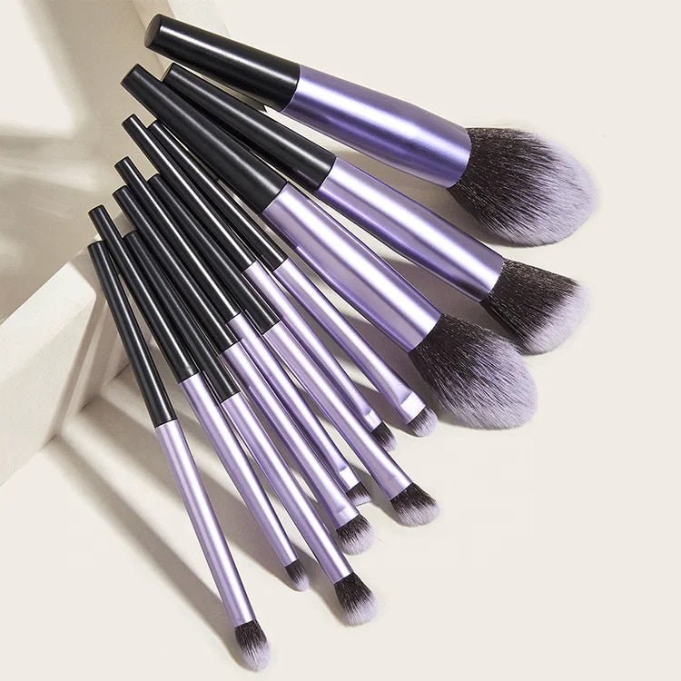 Professional Cosmetic Designer Natural Hair 11pcs Acrylic Handle Makeup Brushes Set