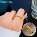 Trendy Minimalist Gold Plated Brass Double Layer Cross CZ Zircon Open Adjustable Stacking Finger Rings Jewelry for Women Girls