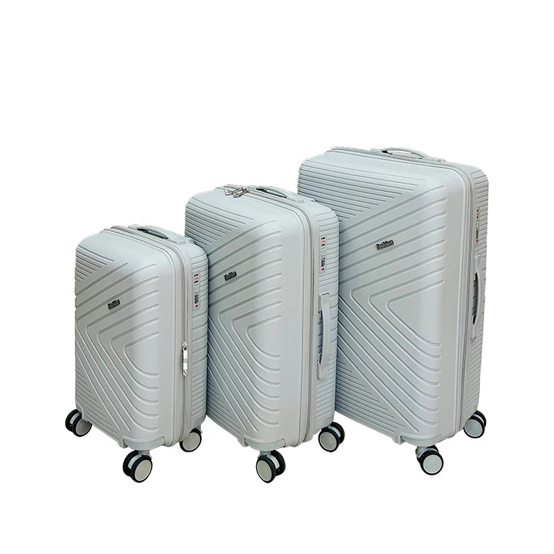 Unisex Marksman Big Capacity PP Suitcase Set on Sale Zipper Closure with Spinner Caster for Long-Distance Travel