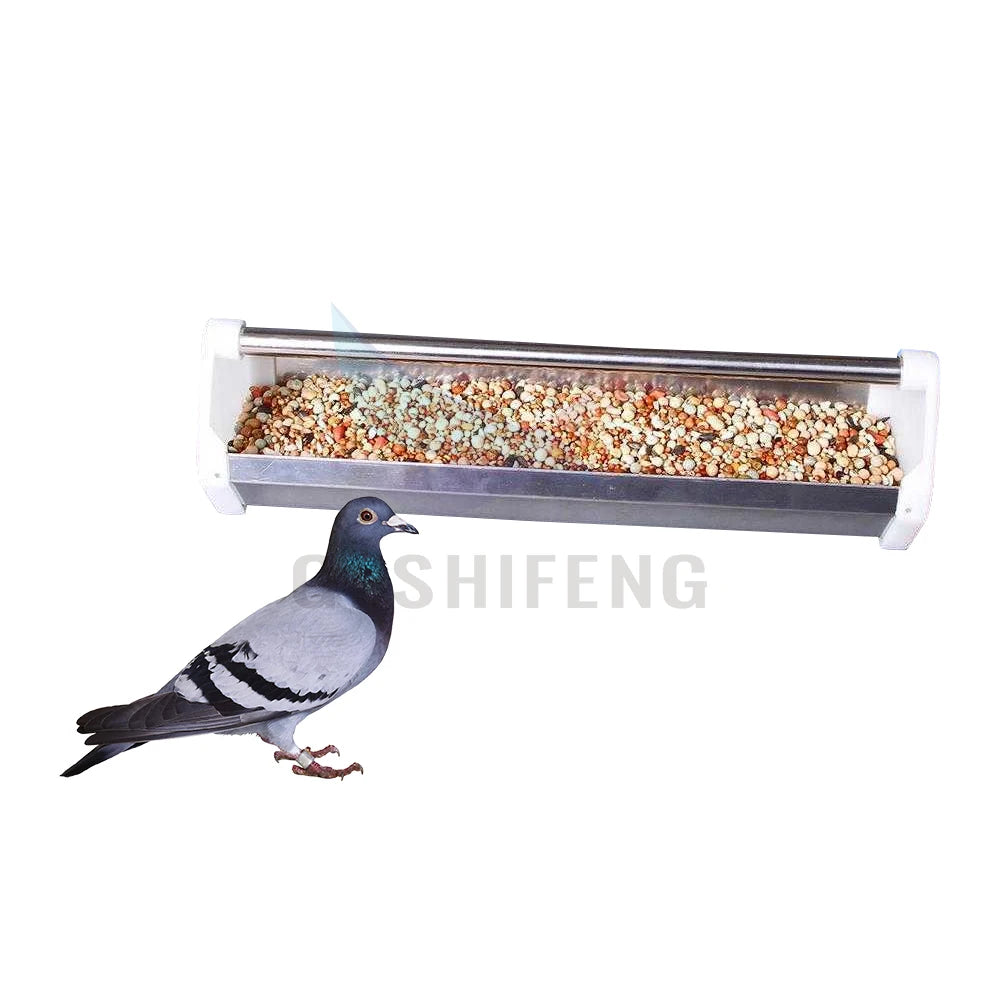 GSF G1234 Stainless Steel Pigeon Feeder for Feeding Watering Parrot Canary Pigeon Finch Toxic-Free Durable Sturdy Pigeon Feeder