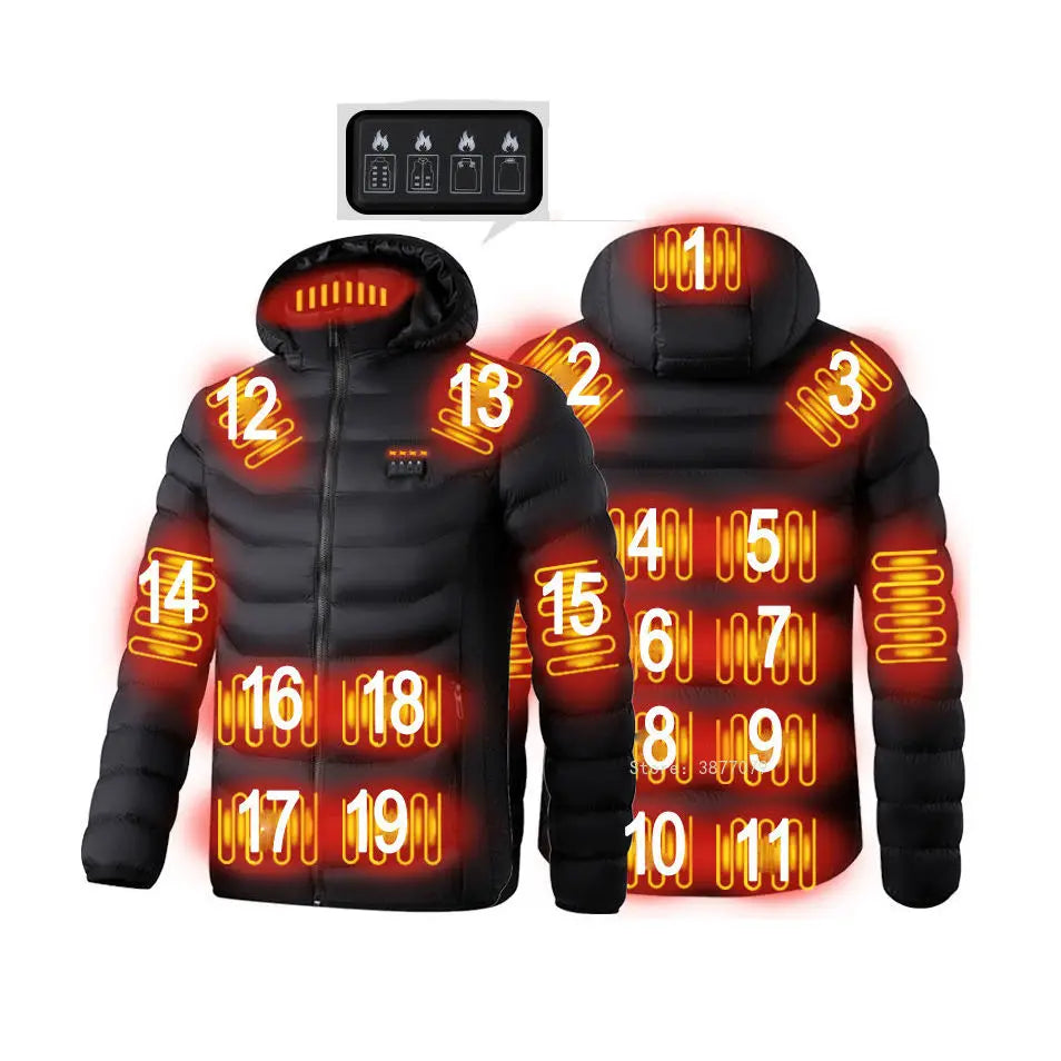 Xsunwing in STOCK 5V Usb Custom Waterproof Body Warmer Coat Down Winter Puffer Electrical Thermal Heated Jacket for Men