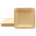 Biodegradable Disposable Dinner Plate Natural Bamboo Material Organic Pulp Disposable Bamboo Plates for Restaurant
