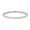New Arrival Oval and Pear Cubic Zirconia Crystal Tennis Bracelet Sparkly Wedding Bride or Bridesmaid Jewelry