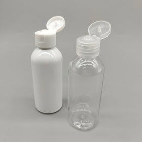 PET Plastic Bottle 70ml Transparent White Round Skin Care Serum & Shampoo Bottle with Screw Cap