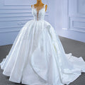 Guangzhou Auyan Wholesale Train Veil High Waist Long Train Bride Ball Gown Wedding Dress