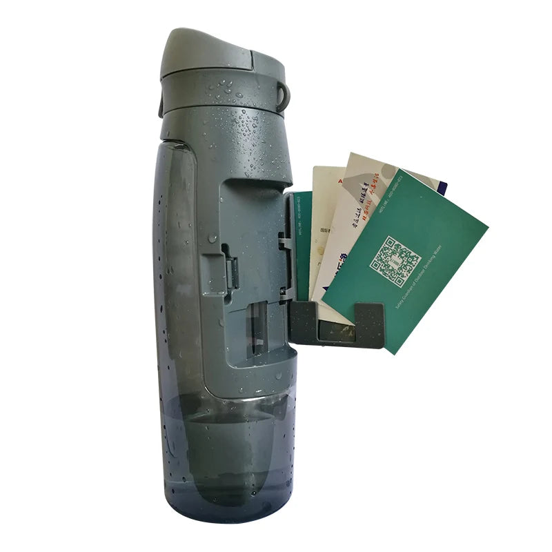 Trend 2026 New Product 750ml Custom Portable Plastic Drinking Sport Water Bottle with Card Storage