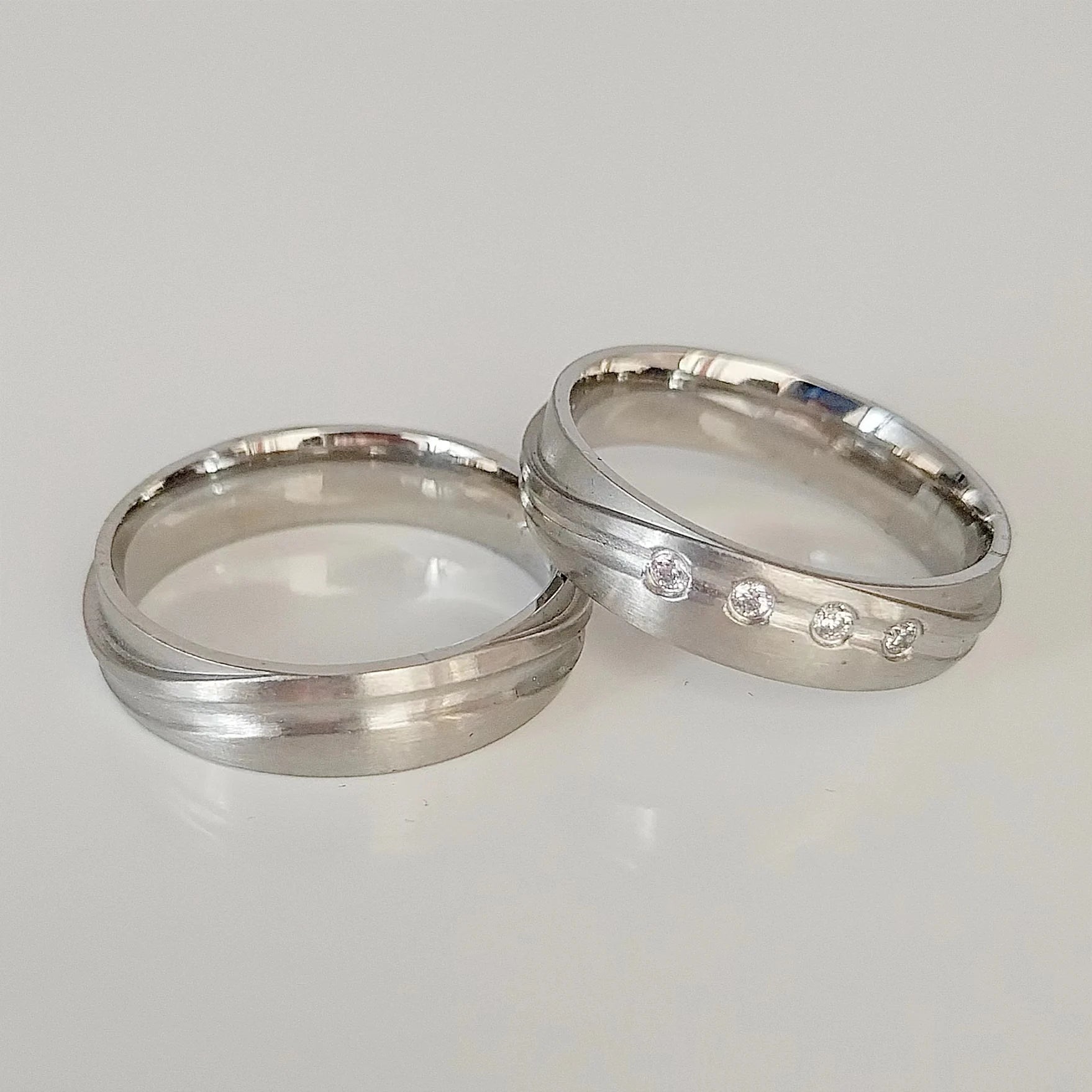 Western Silver 925 Stainless Steel Jewelry Wedding Rings Couple Sets love Alliances Bague Anillos Eheringe Anel Snubni Prsten