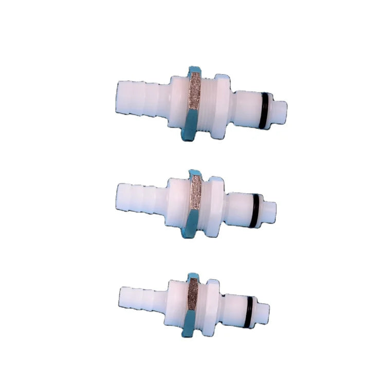 Acetal 1/4 5/16 3/8 Hose Barb Non-Valved Panel Mount Quick Disconnect Coupling Insert