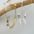 Gold Women Trendy Jewelry Glitter Medallion Tassel Charm 925 Sterling Silver Necklace