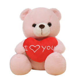 Custom Stuffed Animal Doll With Heart Cute Plush Doll Party Favor Gift Valentine Teddy Bear Plush I Love You Bear